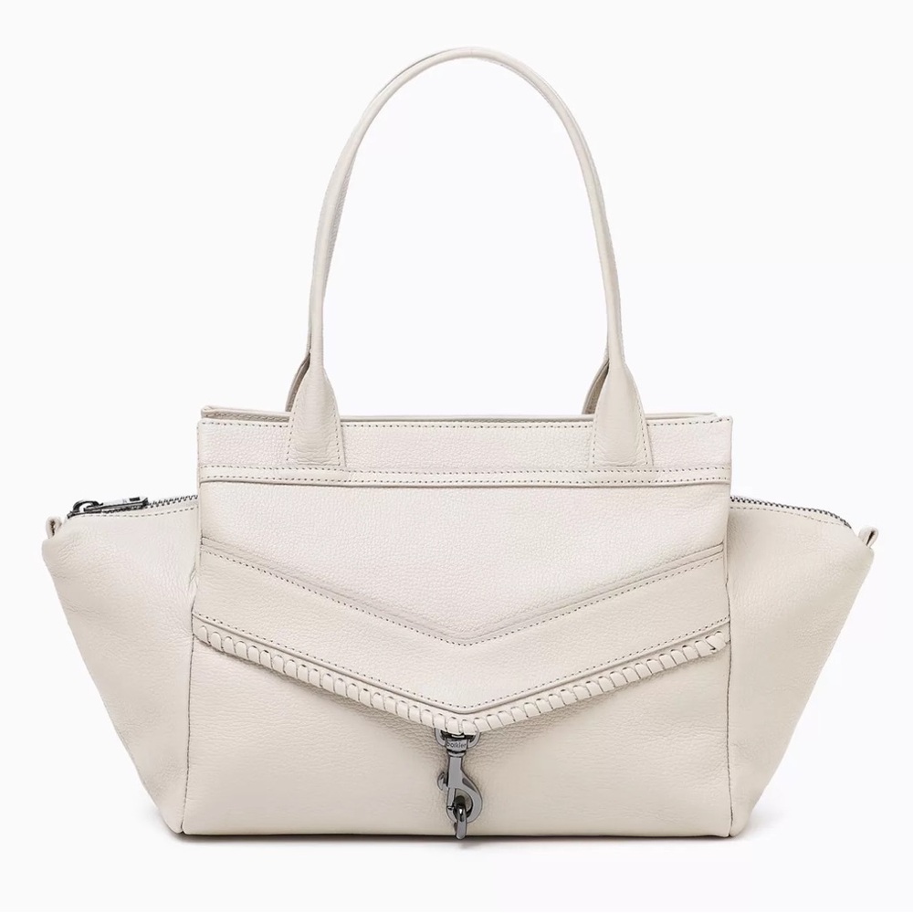 Botkier Trigger Leather Satchel Dove Off White Cream Shoulder Bag EUC - Picture 2 of 6